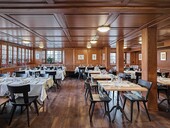 Has been thermally renovated: the oldest part of the old Tobelhof with the restaurant rooms