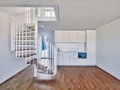 View into one of the two-story apartments type MIN (Photos: Roland Bernath)