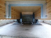 The new bridge was clamped into the existing abutment niche