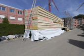 Delivery of the prefabricated wooden elements