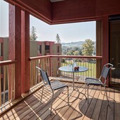 Covered loggias in the outdoor area