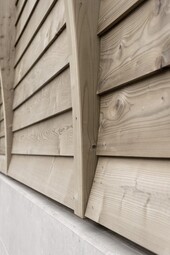 Detail of facade formwork