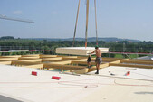 Assembly of roof elements