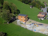 Aerial view of a building