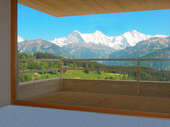 Visualization view of Eiger, Mönch and Jungfrau from loggia