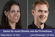 Two anniversaries at the Bern site. Thank you for your commitment